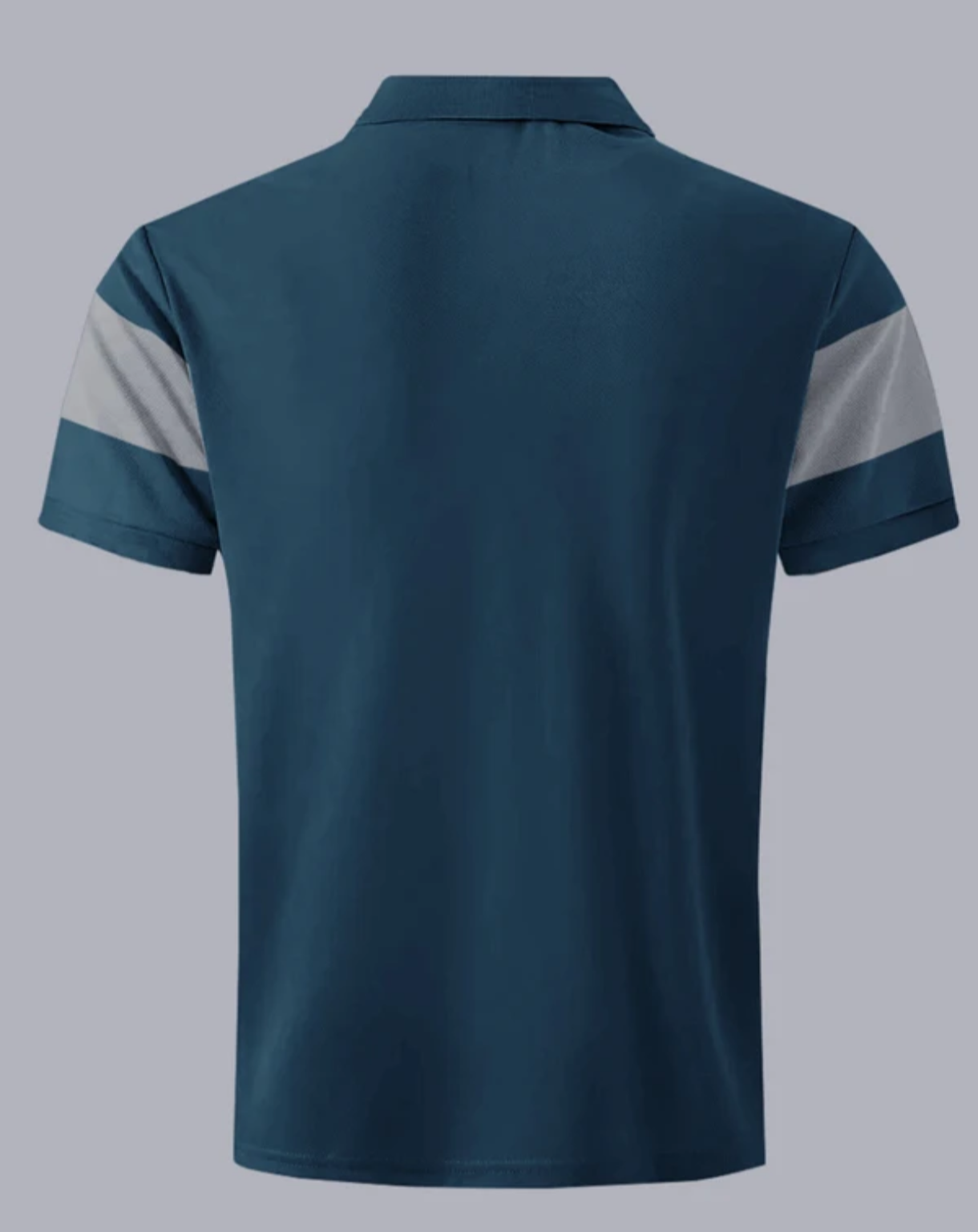 Men's Blue & White Striped Polo T-Shirt | Premium Cotton Blend | Regular Fit | Half Sleeve